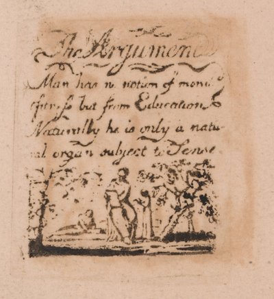 No Hay Religión Natural, Lámina 2, El Argumento... (Bentley a3) de William Blake